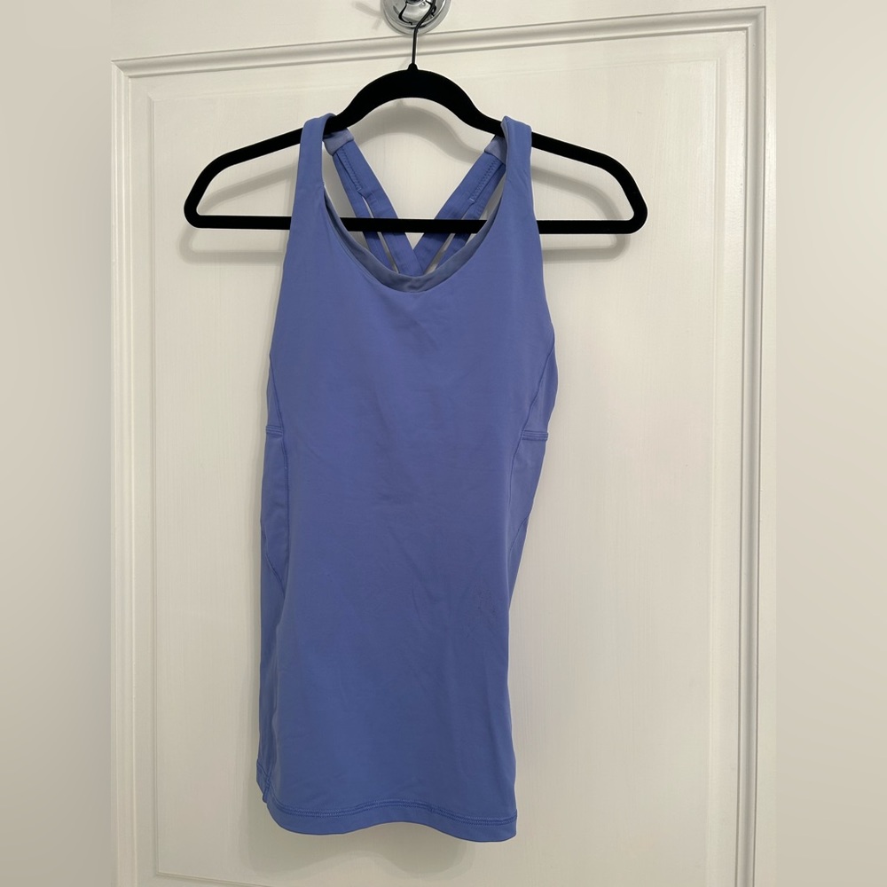 Lulu Lemon blue  razor back workout tank